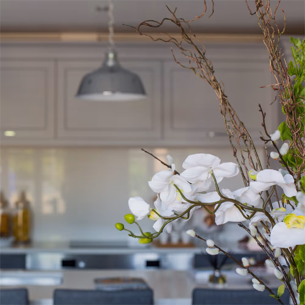 An elegant grey shaker kitchen